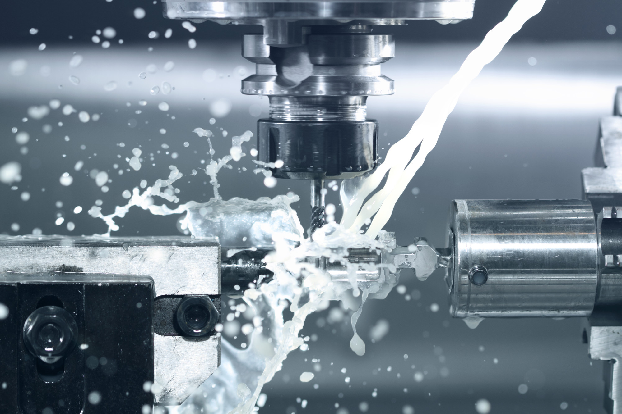 CNC machining centre with precision tooling